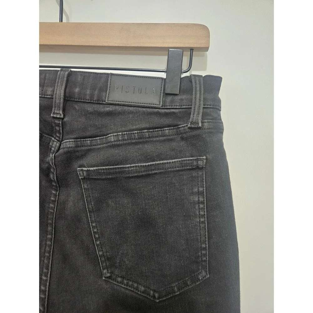 Pistola Black High Rise Raw Hem‎ Flare Jeans Size 28 P6088QAD-JBL